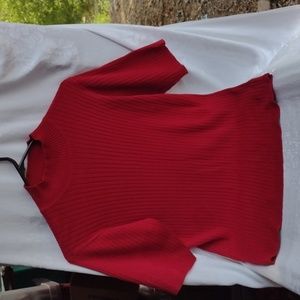 NEW Ladies Red Knit Top
